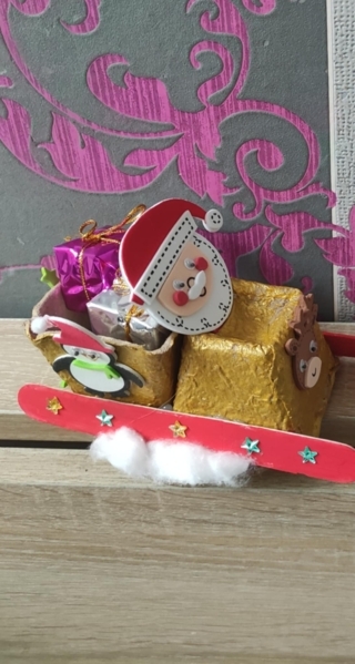 Traineau de noel - 10doigts.fr