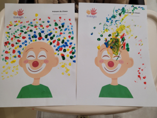 Clown peinture - 10doigts.fr