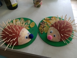 Mignons hérissons de l'automne - 10doigts.fr