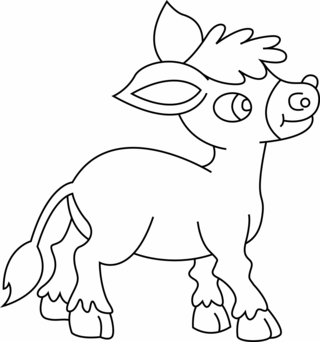 Ane 01 - Coloriages animaux - Coloriages - 10doigts.fr