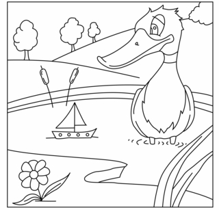 Canard 27 - Coloriages animaux - Coloriages - 10doigts.fr