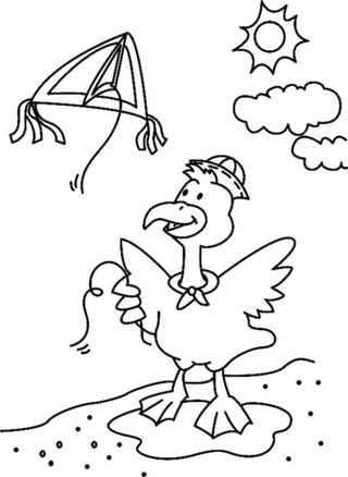 Canard05 - Coloriages animaux - Coloriages - 10doigts.fr