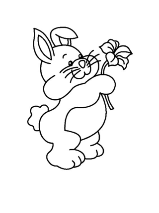 Lapin 03 - Coloriages animaux - Coloriages - 10doigts.fr