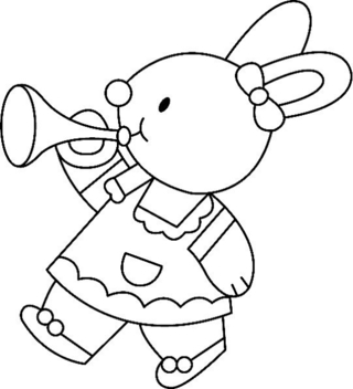 Lapin 06 - Coloriages animaux - Coloriages - 10doigts.fr