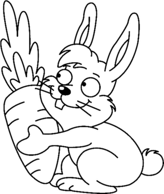 Lapin 10 - Coloriages animaux - Coloriages - 10doigts.fr