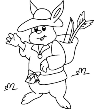 Lapin 19 - Coloriages animaux - Coloriages - 10doigts.fr