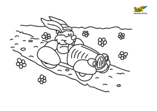 Lapin 52 - Coloriages animaux - Coloriages - 10doigts.fr