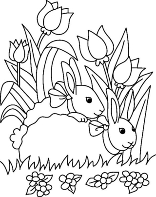 Lapin12 - Coloriages animaux - Coloriages - 10doigts.fr