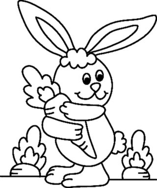 Lapin20 - Coloriages animaux - Coloriages - 10doigts.fr