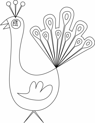 Paon02 - Coloriages animaux - Coloriages - 10doigts.fr