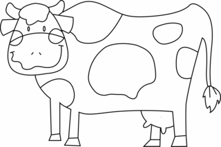 Vache 11 - Coloriages animaux - Coloriages - 10doigts.fr