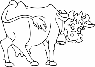 Vache 15 - Coloriages animaux - Coloriages - 10doigts.fr