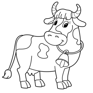 Vache 16 - Coloriages animaux - Coloriages - 10doigts.fr