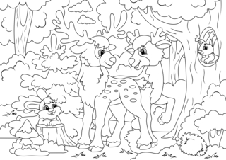 Animaux-foret12 - Coloriages animaux - Coloriages - 10doigts.fr