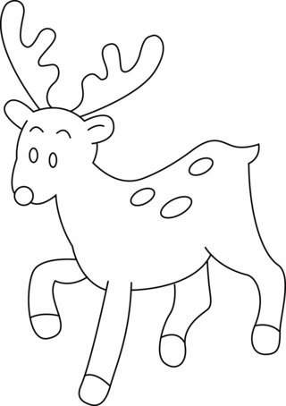 Cerf 01 - Coloriages animaux - Coloriages - 10doigts.fr