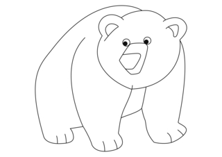 Ours 01 - Coloriages animaux - Coloriages - 10doigts.fr