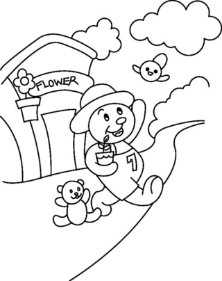 Ourson 005 - Coloriages animaux - Coloriages - 10doigts.fr