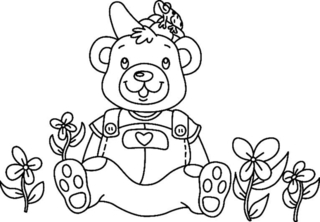Ourson 006 - Coloriages animaux - Coloriages - 10doigts.fr