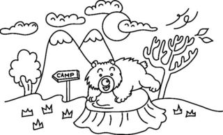 Ourson 008 - Coloriages animaux - Coloriages - 10doigts.fr