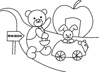 Ourson 010 - Coloriages animaux - Coloriages - 10doigts.fr