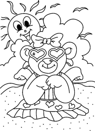 Ourson 032 - Coloriages animaux - Coloriages - 10doigts.fr