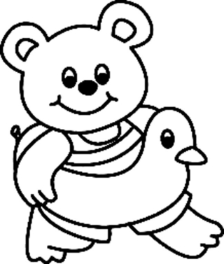 Ourson 042 - Coloriages animaux - Coloriages - 10doigts.fr