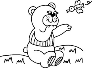 Ourson 048 - Coloriages animaux - Coloriages - 10doigts.fr