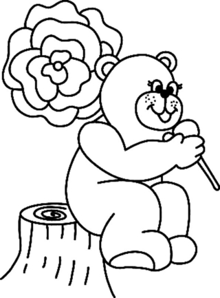 Ourson 050 - Coloriages animaux - Coloriages - 10doigts.fr