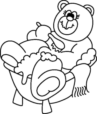 Ourson 070 - Coloriages animaux - Coloriages - 10doigts.fr