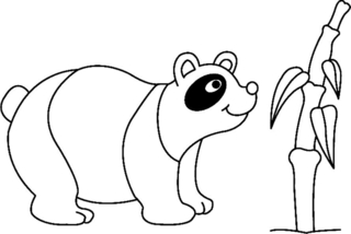 Panda 02 - Coloriages animaux - Coloriages - 10doigts.fr