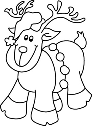 Renne 06 - Coloriages animaux - Coloriages - 10doigts.fr