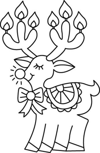 Renne 10 - Coloriages animaux - Coloriages - 10doigts.fr