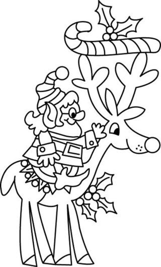 Renne 13 - Coloriages animaux - Coloriages - 10doigts.fr