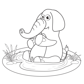Éléphant14 - Coloriages animaux - Coloriages - 10doigts.fr