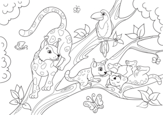 Animaux-jungle8 - Coloriages animaux - Coloriages - 10doigts.fr
