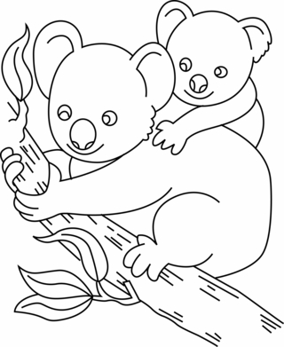 Koala 01 - Coloriages animaux - Coloriages - 10doigts.fr
