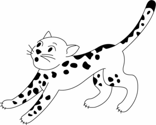 Léopard01 - Coloriages animaux - Coloriages - 10doigts.fr