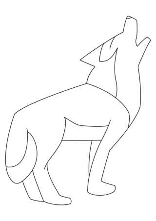 Loup 01 - Coloriages animaux - Coloriages - 10doigts.fr