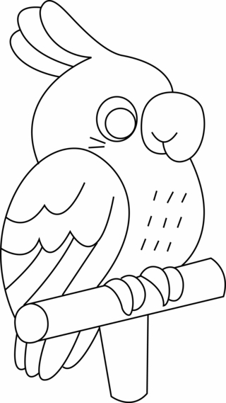 Perruche 001 - Coloriages animaux - Coloriages - 10doigts.fr