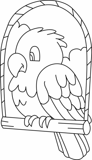 Perruche 03 - Coloriages animaux - Coloriages - 10doigts.fr