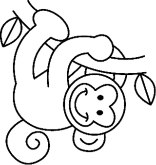 Singe08 - Coloriages animaux - Coloriages - 10doigts.fr
