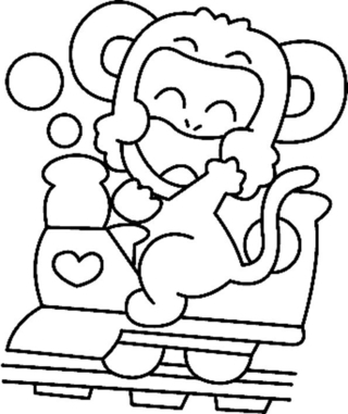 Singe10 - Coloriages animaux - Coloriages - 10doigts.fr