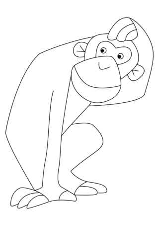 Singe11 - Coloriages animaux - Coloriages - 10doigts.fr