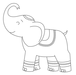 Éléphant 15 - Coloriages animaux - Coloriages - 10doigts.fr