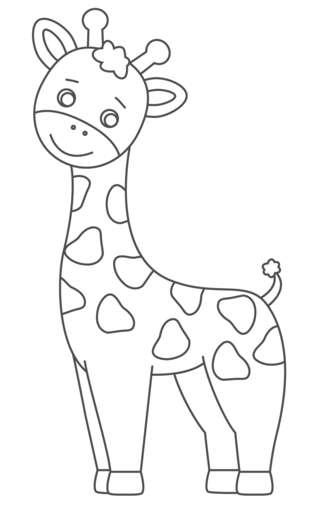 Girafe 05 - Coloriages animaux - Coloriages - 10doigts.fr