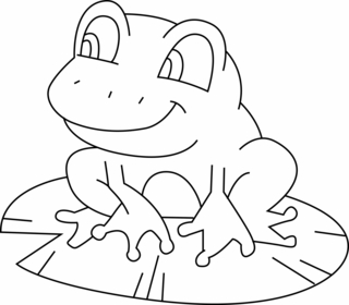 Grenouille 02 - Coloriages animaux - Coloriages - 10doigts.fr