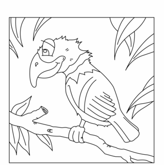 Perroquet04 - Coloriages animaux - Coloriages - 10doigts.fr