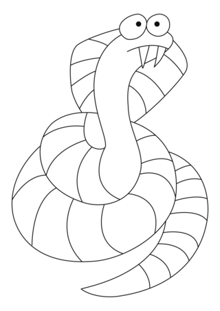 Serpent 01 - Coloriages animaux - Coloriages - 10doigts.fr