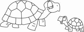Tortue 01 - Coloriages animaux - Coloriages - 10doigts.fr
