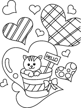 Chat 01 - Coloriages animaux - Coloriages - 10doigts.fr